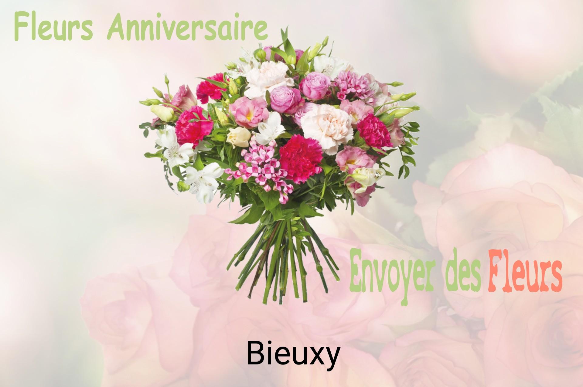 Bouquet de fleurs d’anniversaire livré à Bieuxy